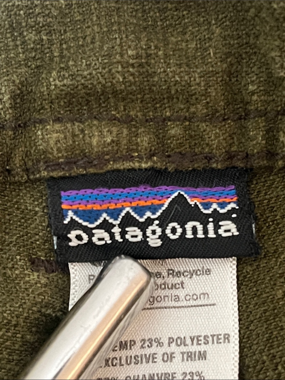 Patagonia Hemp Olive Green Straight Leg Women's Pants - Picture 6 of 6
